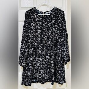 Floral Black and White Women's Mini Dress